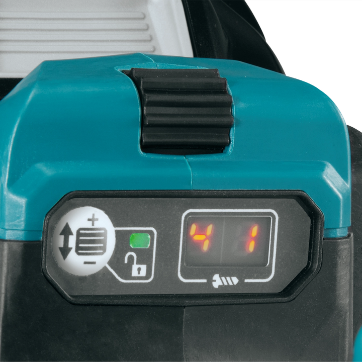 led work light near chuck on makita 40v xgt tool illuminating work surface
