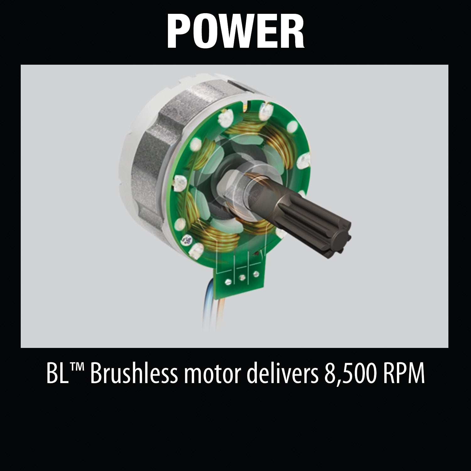 Cordless grinder demonstrating high power with sparks flying
