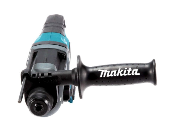 Front view of Makita 18V LXT 7/8" SDS-PLUS Rotary Hammer showing trigger and bit mount
