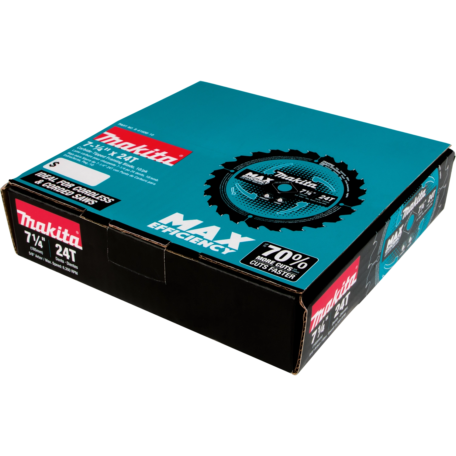 closed retail packaging of makita saw blade 10-pack
