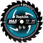 front-facing image of makita 24t circular saw blade
