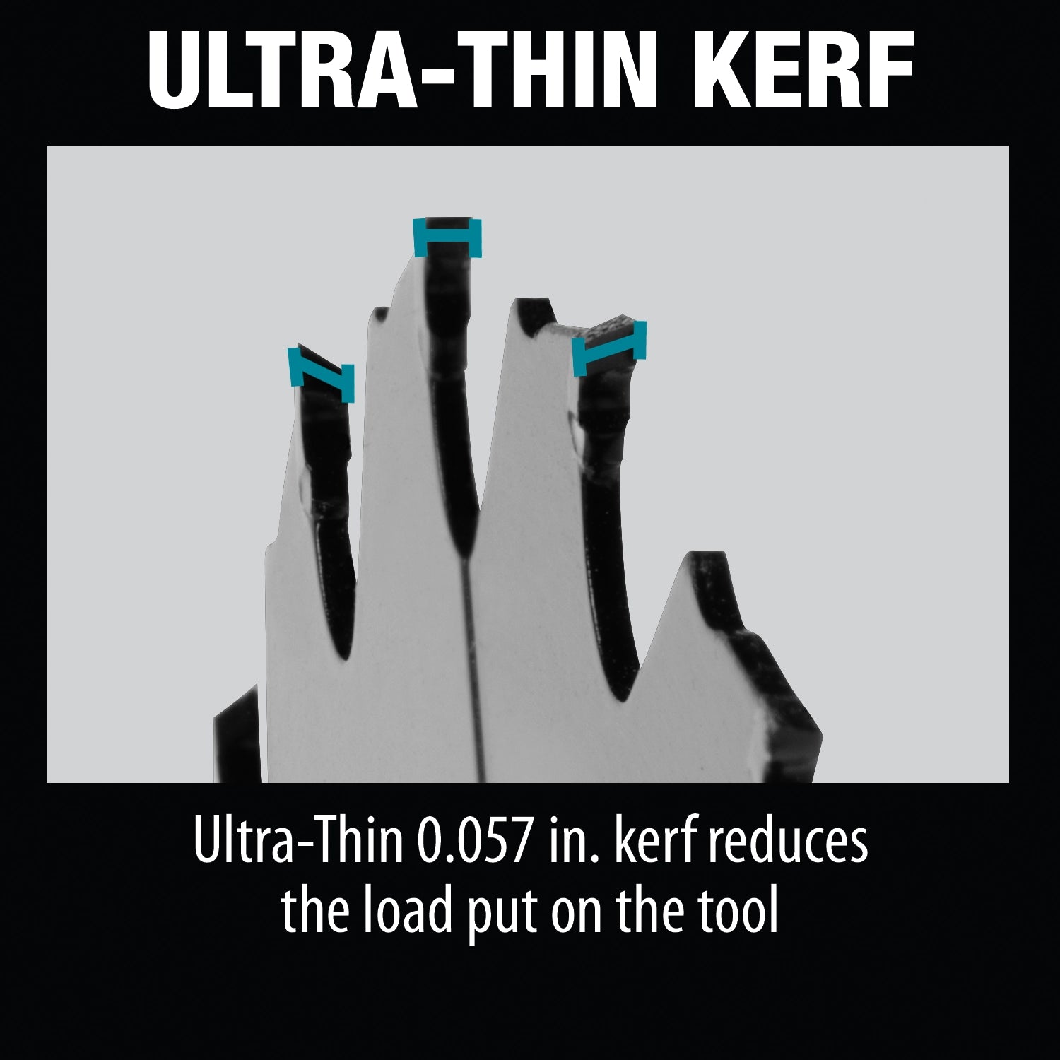 ultra-thin kerf edge profile of makita blade
