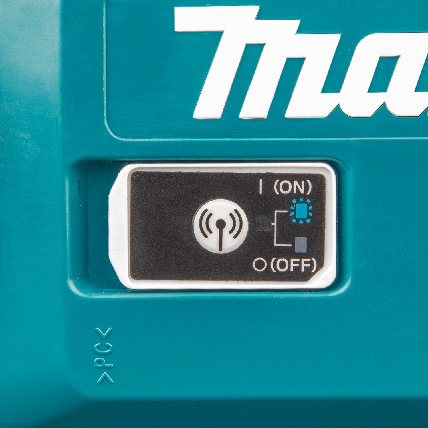 Makita Auto-Start Wireless System adapter plugged into vacuum
