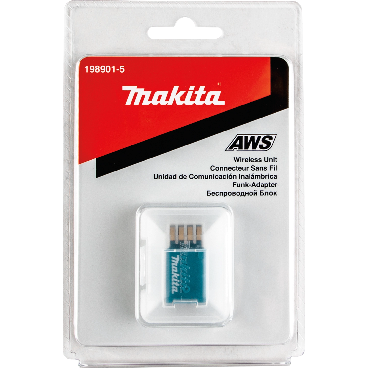 Makita AWS Bluetooth unit packaging front display
