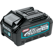 Angled top-side view of Makita 40V XGT 4.0Ah battery
