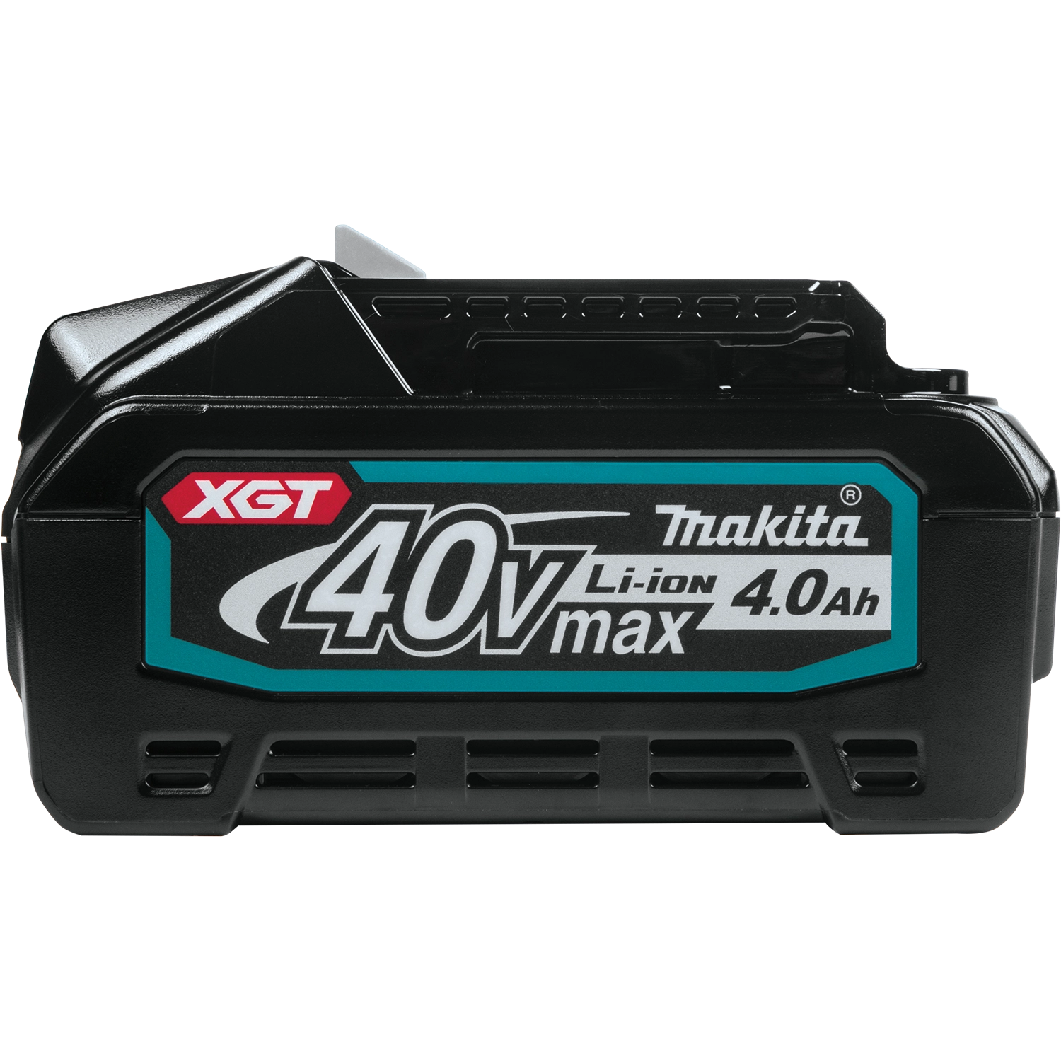 Side view of Makita BL4040 XGT battery with form factor
