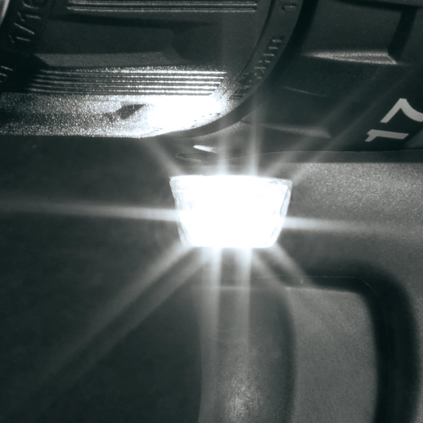 Makita drill’s LED light turned on in dim workspace
