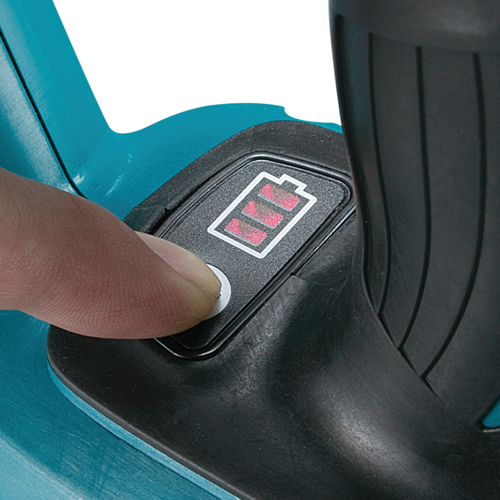 Battery LED indicator illuminated on Makita drywall saw
