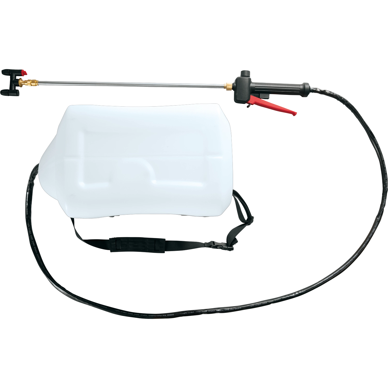 Bottom view of Makita cordless sprayer highlighting base and battery port
