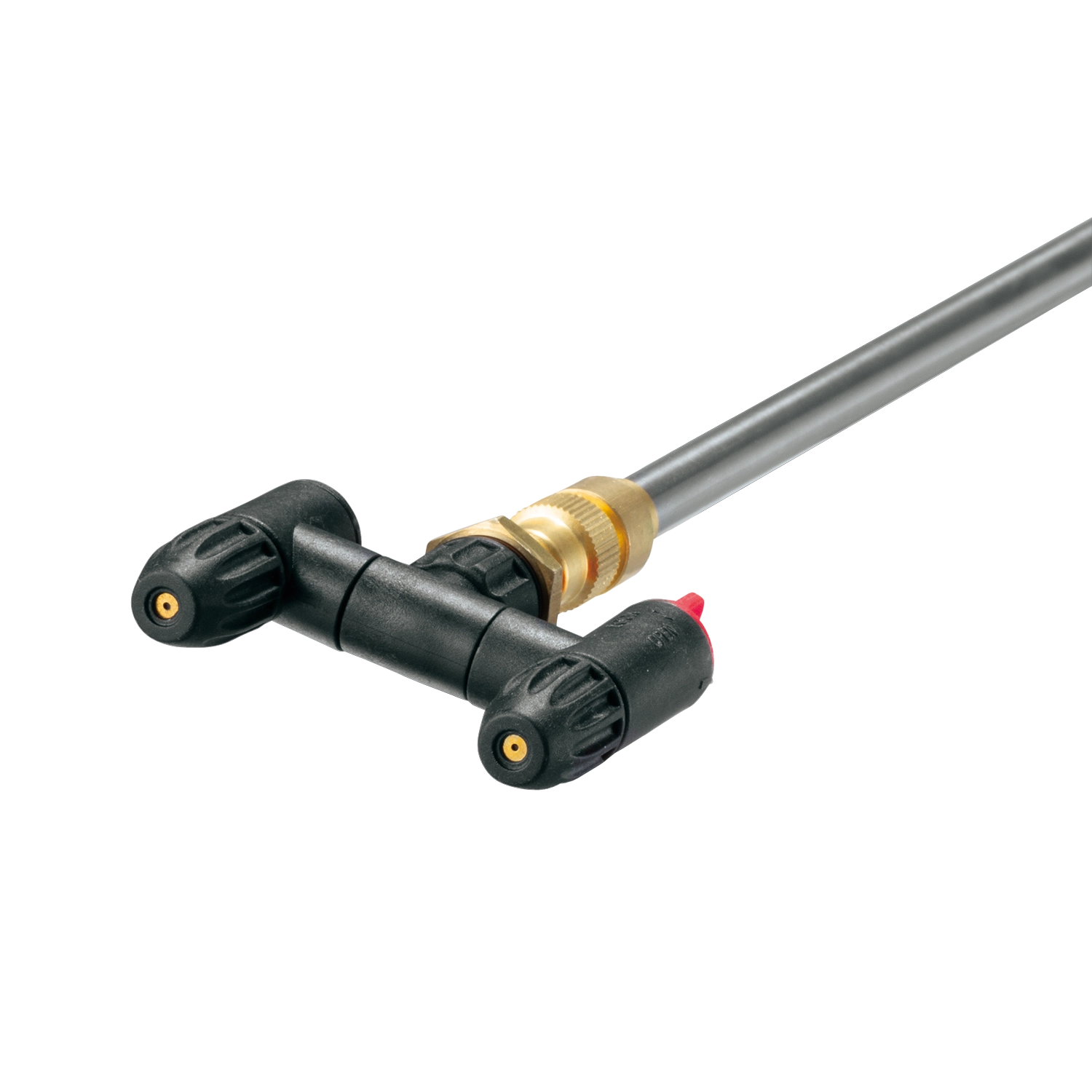 Zoomed-in view of the wand extension on Makita 18V garden sprayer
