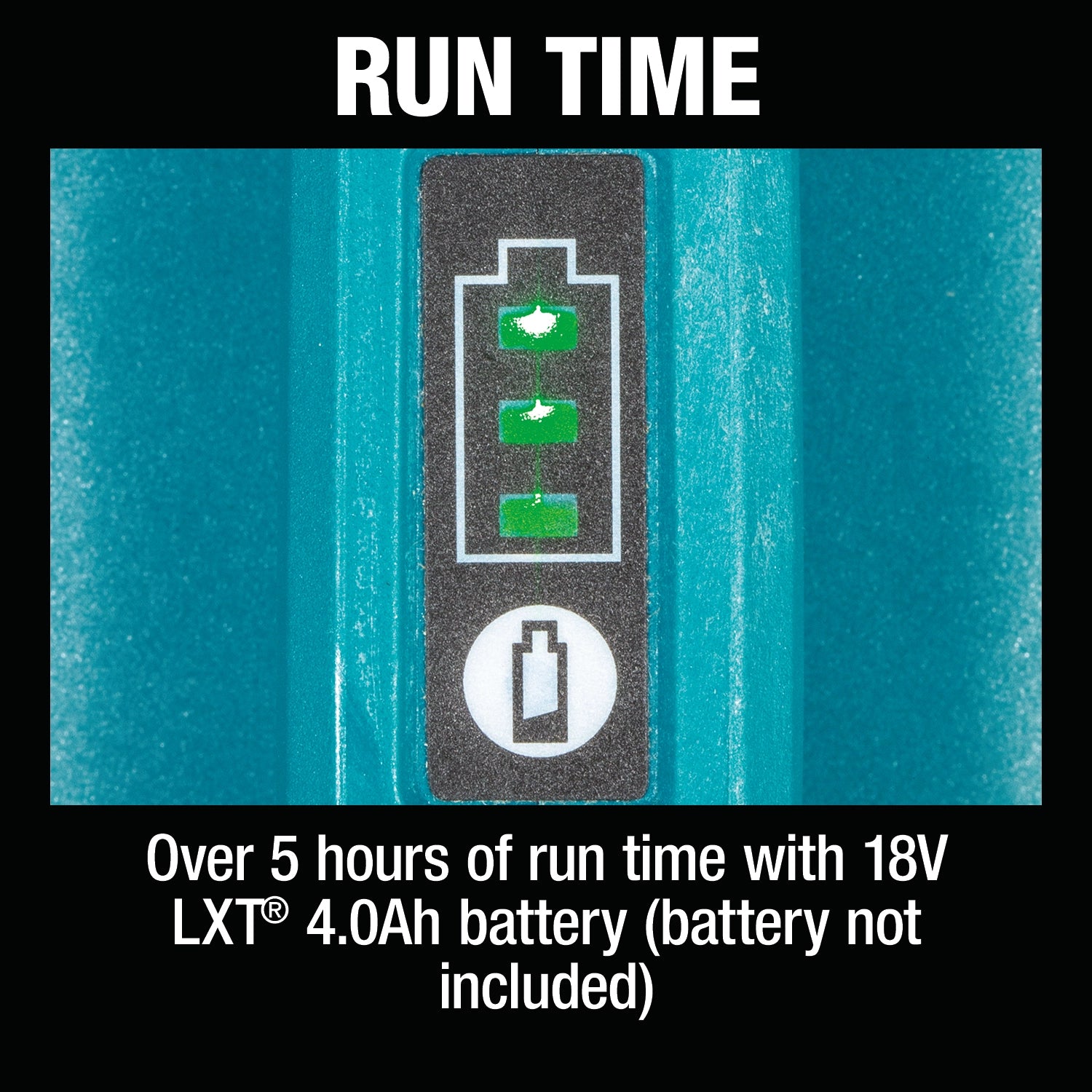 Makita sprayer running with 4.0Ah battery, showcasing extended use capability
