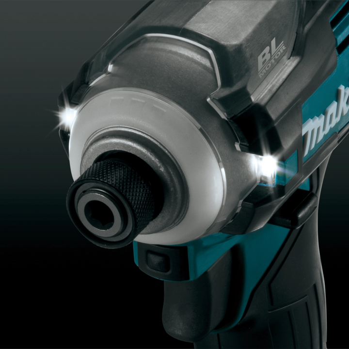 close-up of makita gph01 hammer driver-drill showing precision chuck and ergonomic grip

