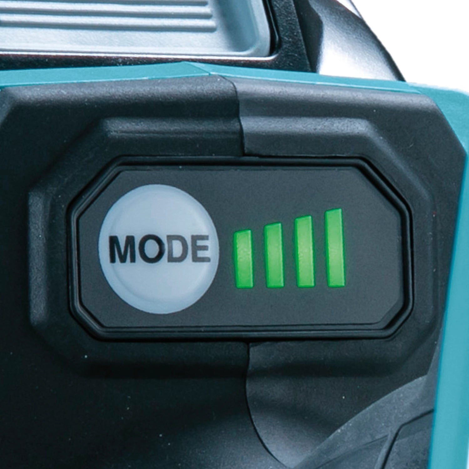 Makita GSA01Z blower showing four selectable airflow modes
