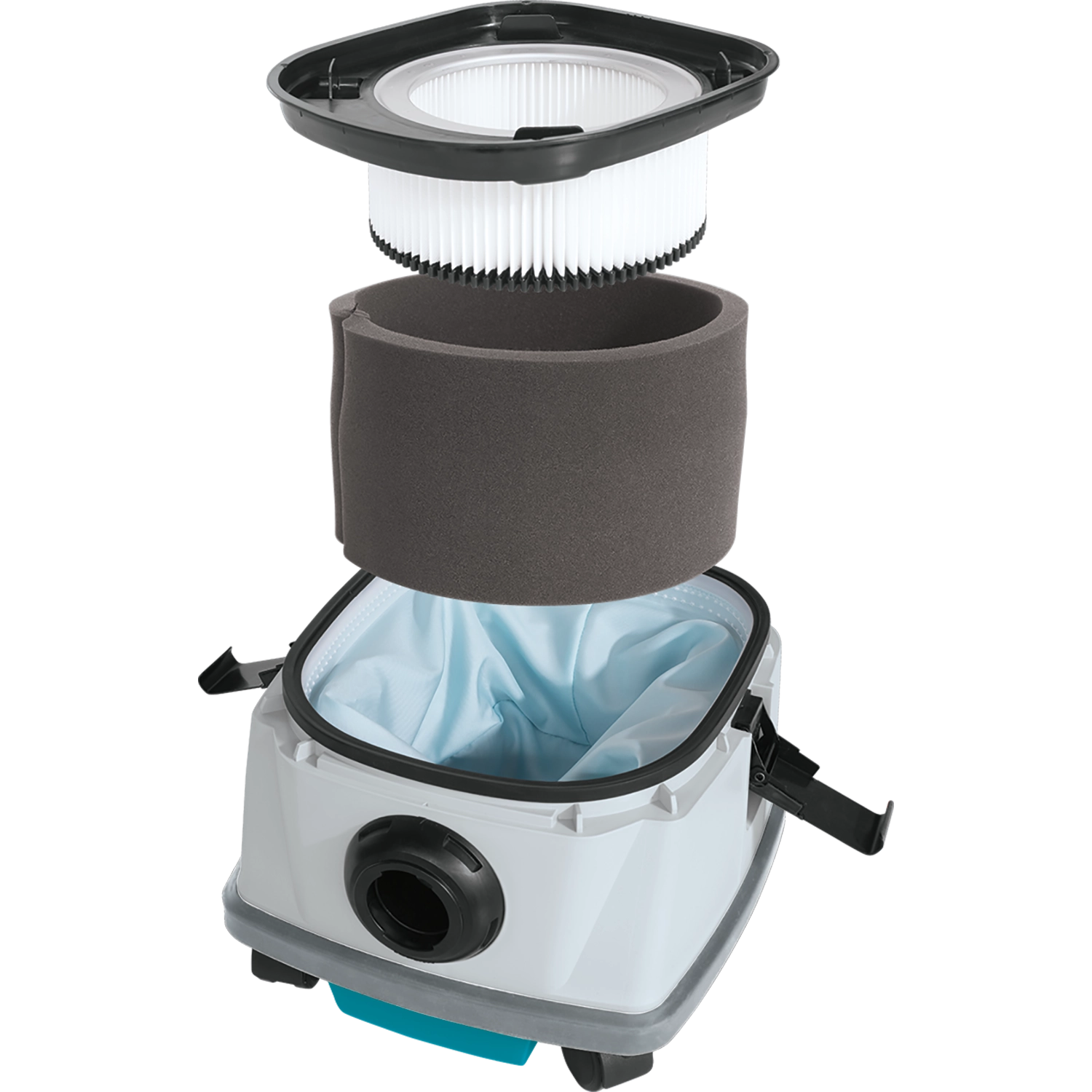makita hepa vacuum filters stacked for storage showing multi-stage filtration
