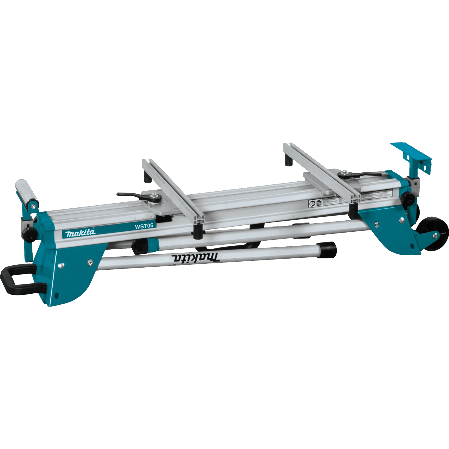Makita miter saw stand folded for storage or transport

