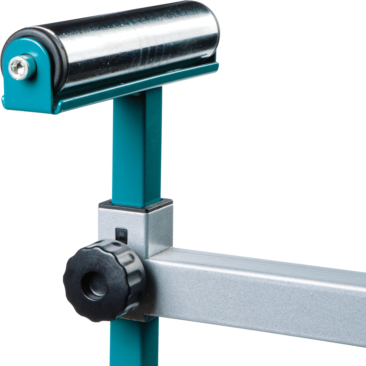 Roller system on Makita stand for smooth material feeding
