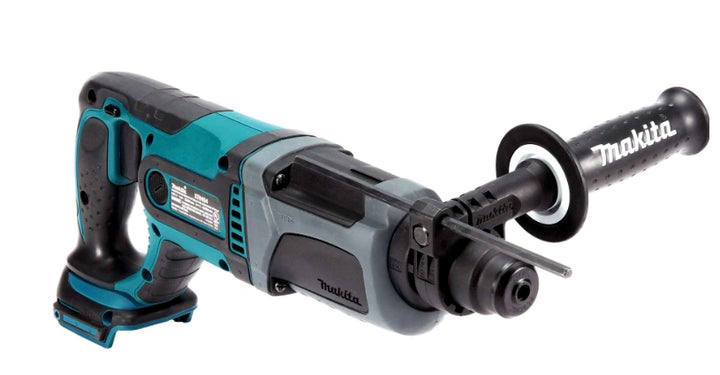 Right angle of Makita SDS-PLUS rotary hammer showing compact and durable design
