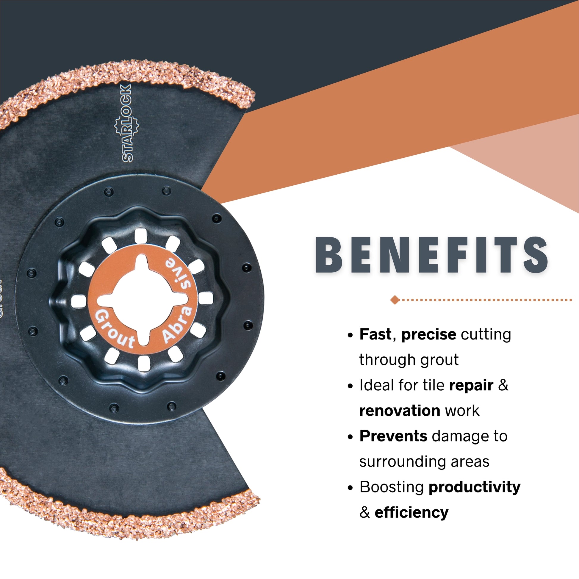 benefits of makita grout removal blade including fast clean grout removal and tile protection
