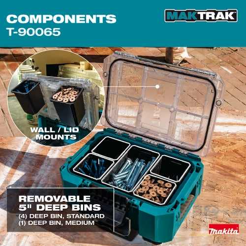 Makita T-90065 organizer with all included components and bins
