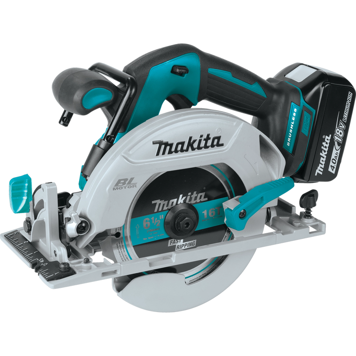 Makita T-01395 blade mounted in circular saw
