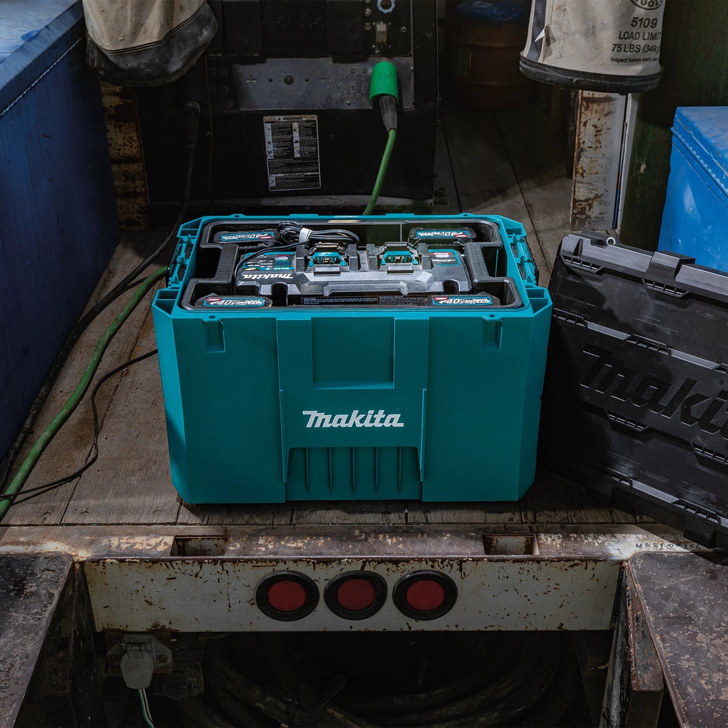 Makita T-90021 shown as the base chest unit in a stacked MAKTRAK configuration

