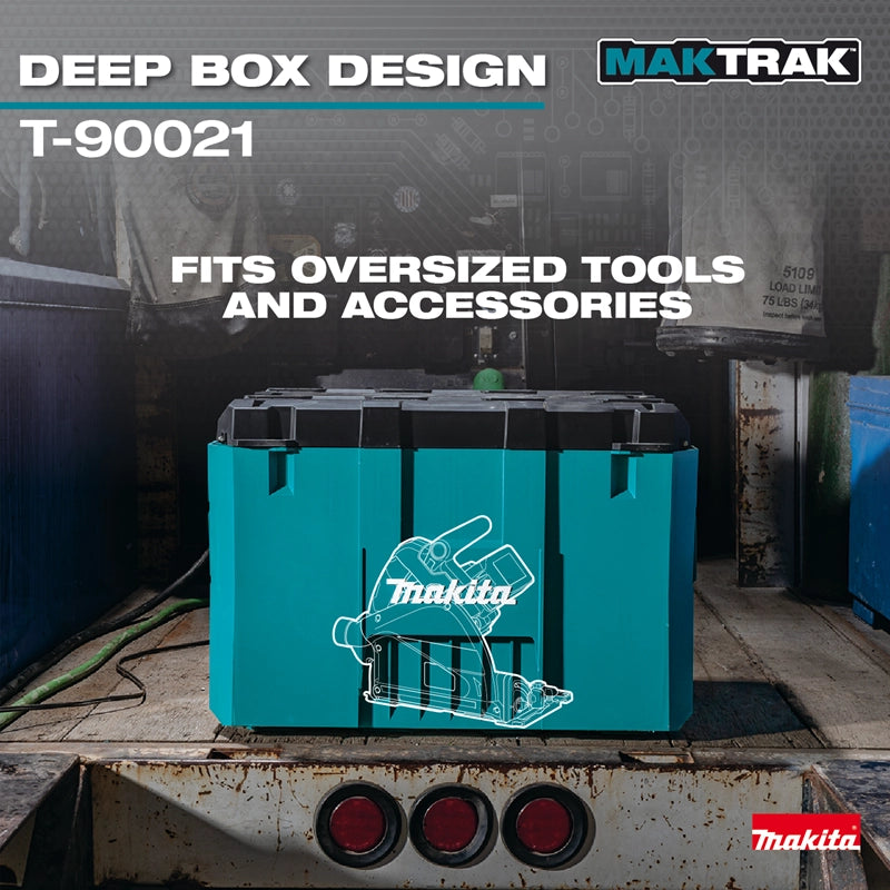 Interior depth of Makita T-90021 Tool Box designed to store large or bulky equipment
