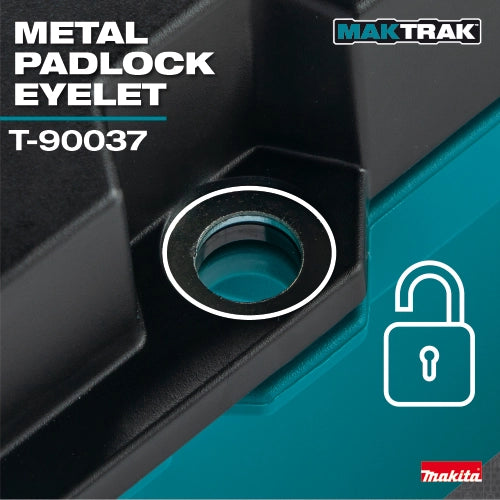 Heavy-duty latch and locking system on Makita T-90037 toolbox
