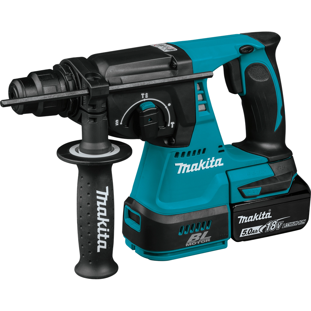 Makita cordless tool shown as standalone unit with ergonomic design
