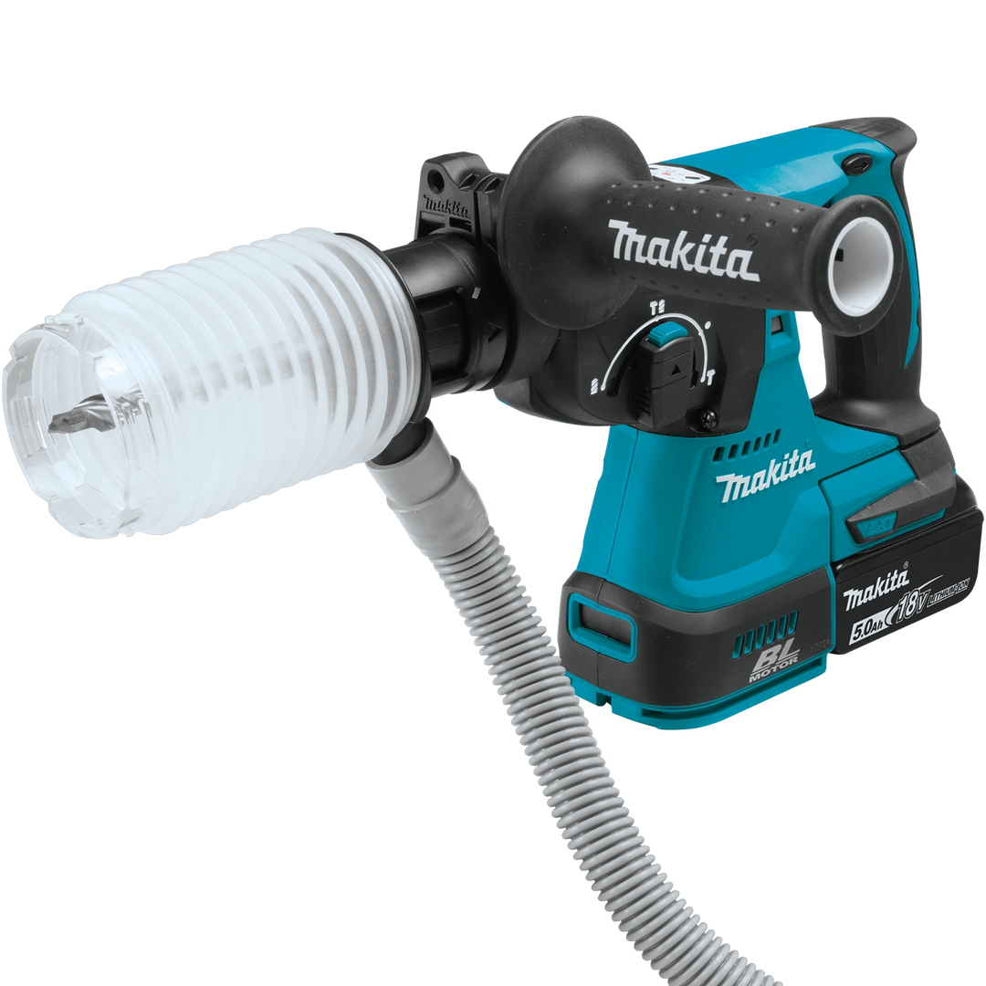 Makita vacuum cup attachment shown for dust collection and debris control
