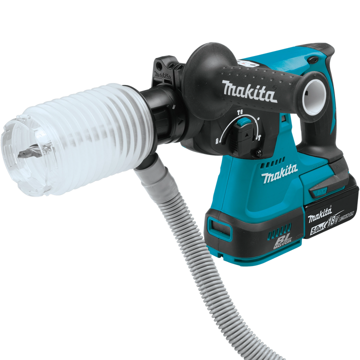 Makita vacuum cup attachment shown for dust collection and debris control

