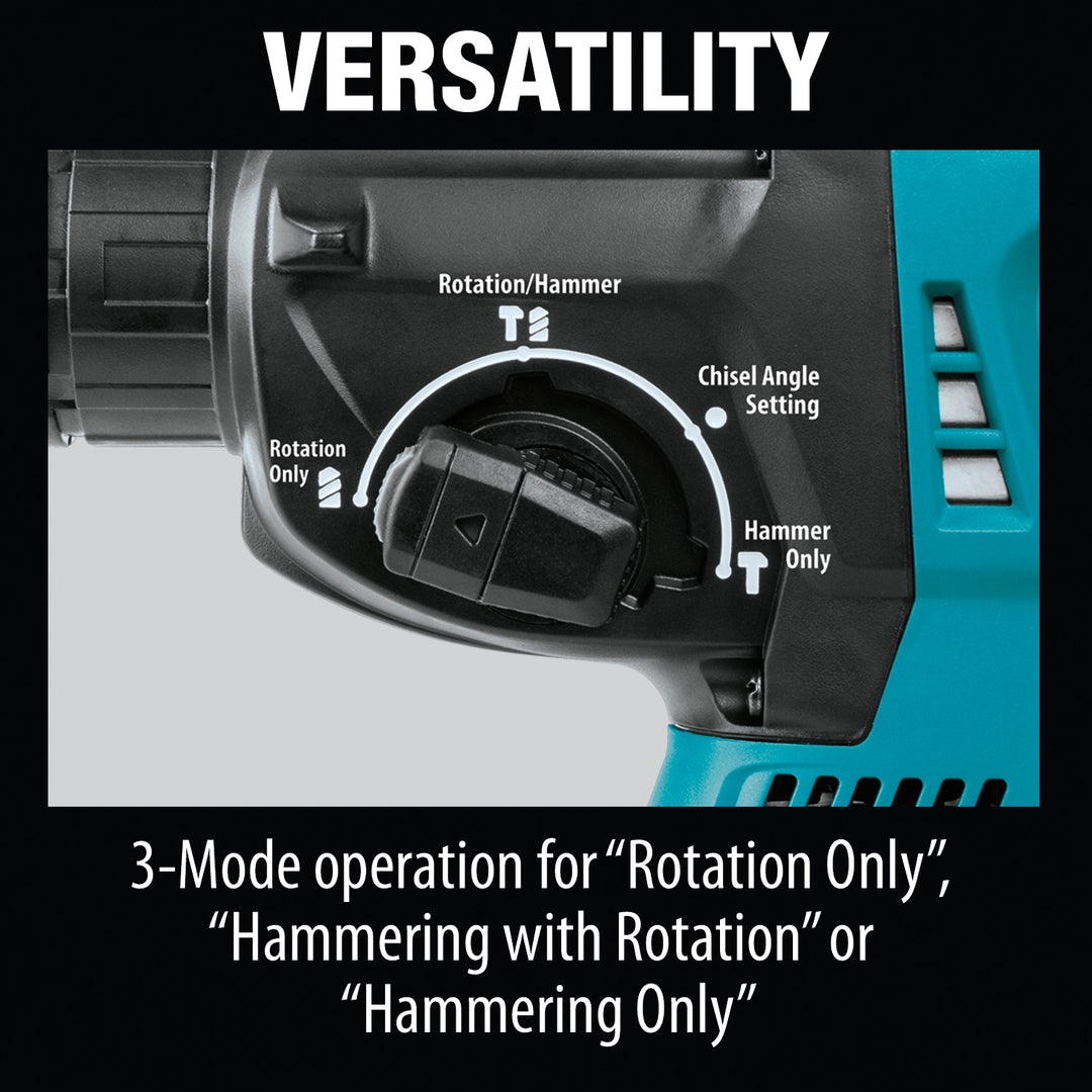 Makita tool being used in multiple applications to showcase its versatility
