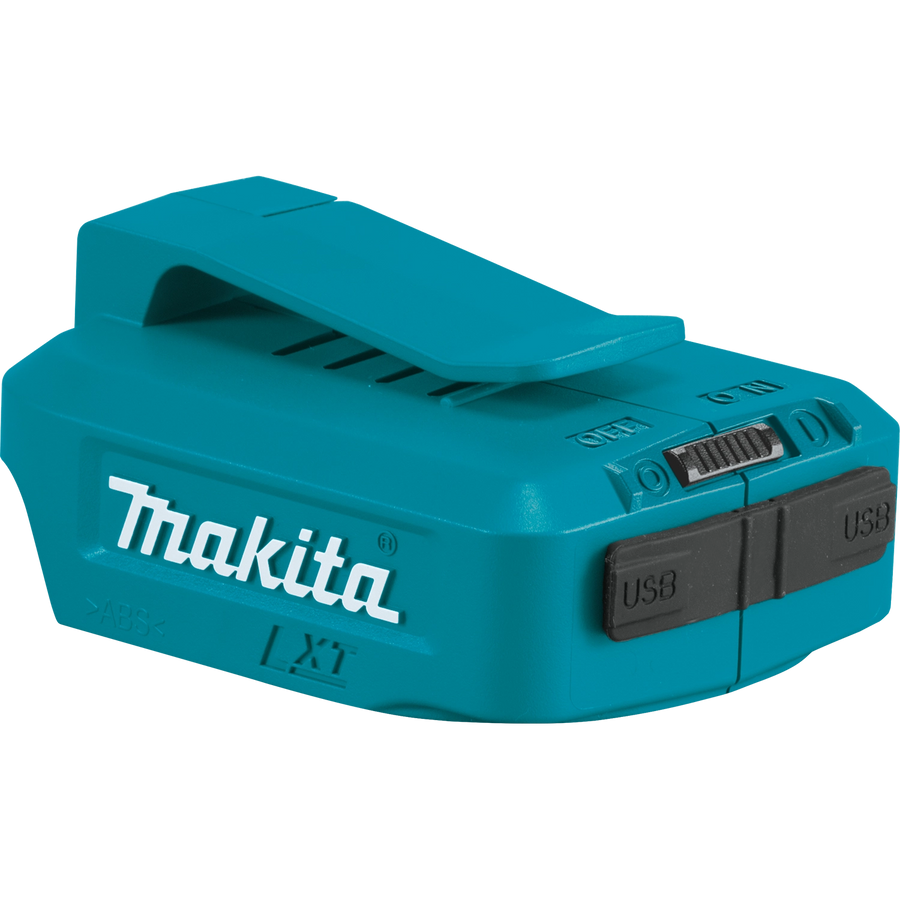 Makita USB power source shown from front angle
