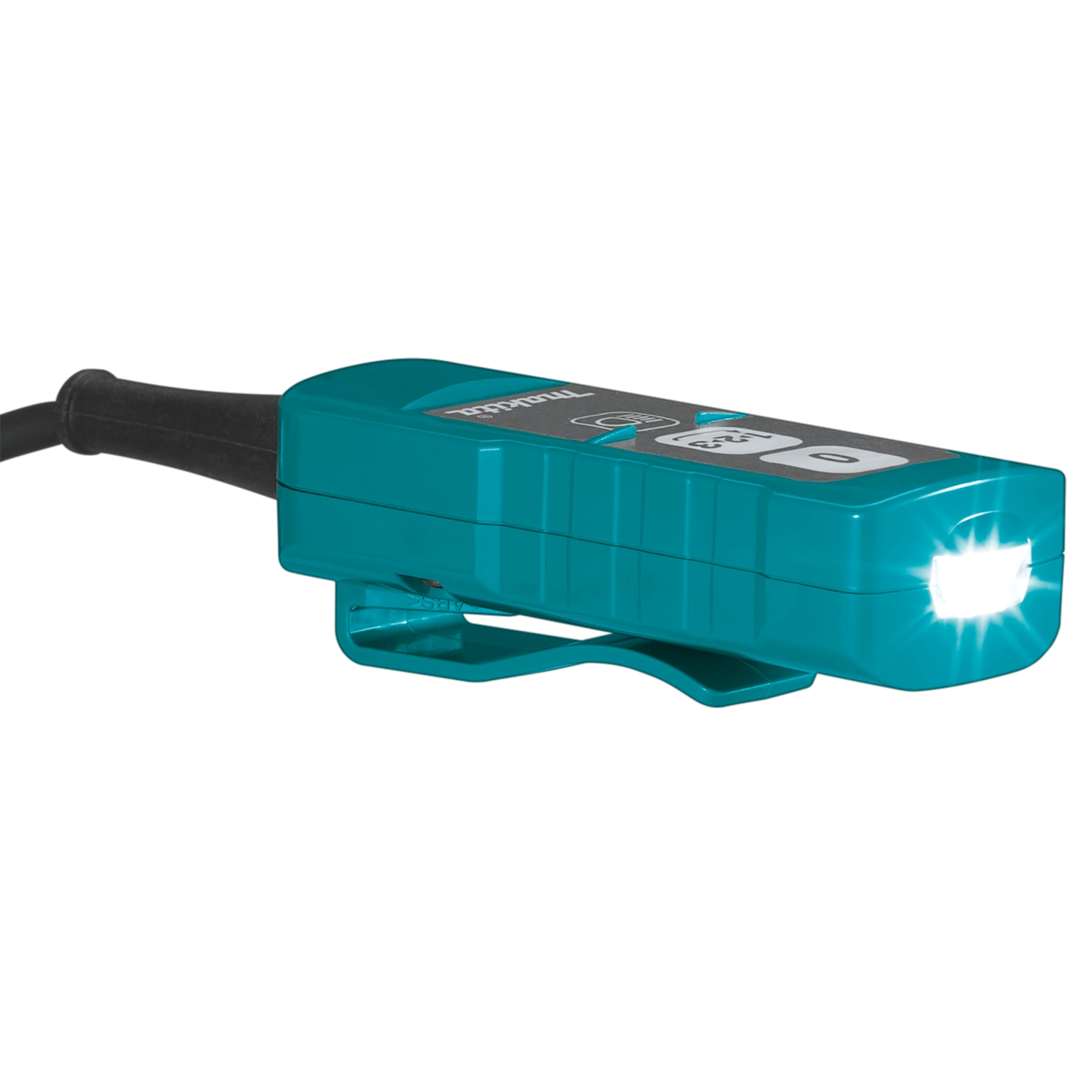 led light on makita backpack vacuum indicating power and operation status
