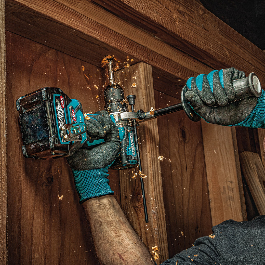 makita combo kit in use on framing job site showing dust and rugged use
