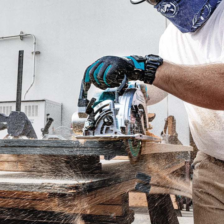 makita 40v xgt tools on job site showing saw and other compatible power tools
