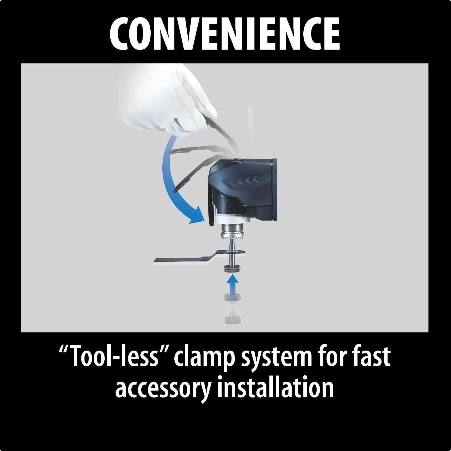 Makita multi-tool emphasizing cordless convenience and tool-less accessory changes
