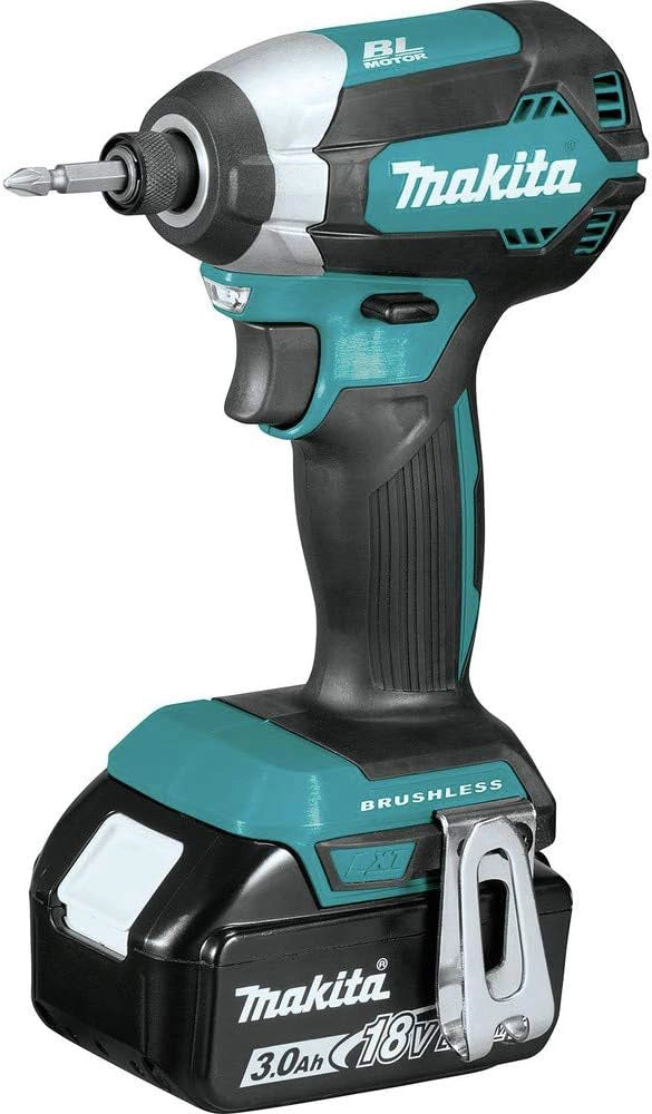 Makita combo kit displayed with tools to scale showing relative size of drill, driver, and saw
