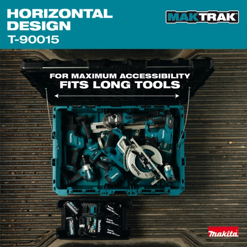 Horizontal layout view of MAKTRAK storage system
