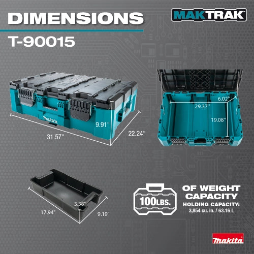 MAKTRAK tool box shown next to person for visual scale
