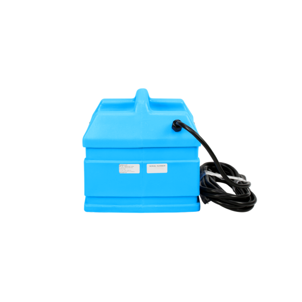 Rear view of the Mytee 240-120 Hot Turbo inline heater with power cord wrap and durable housing.







