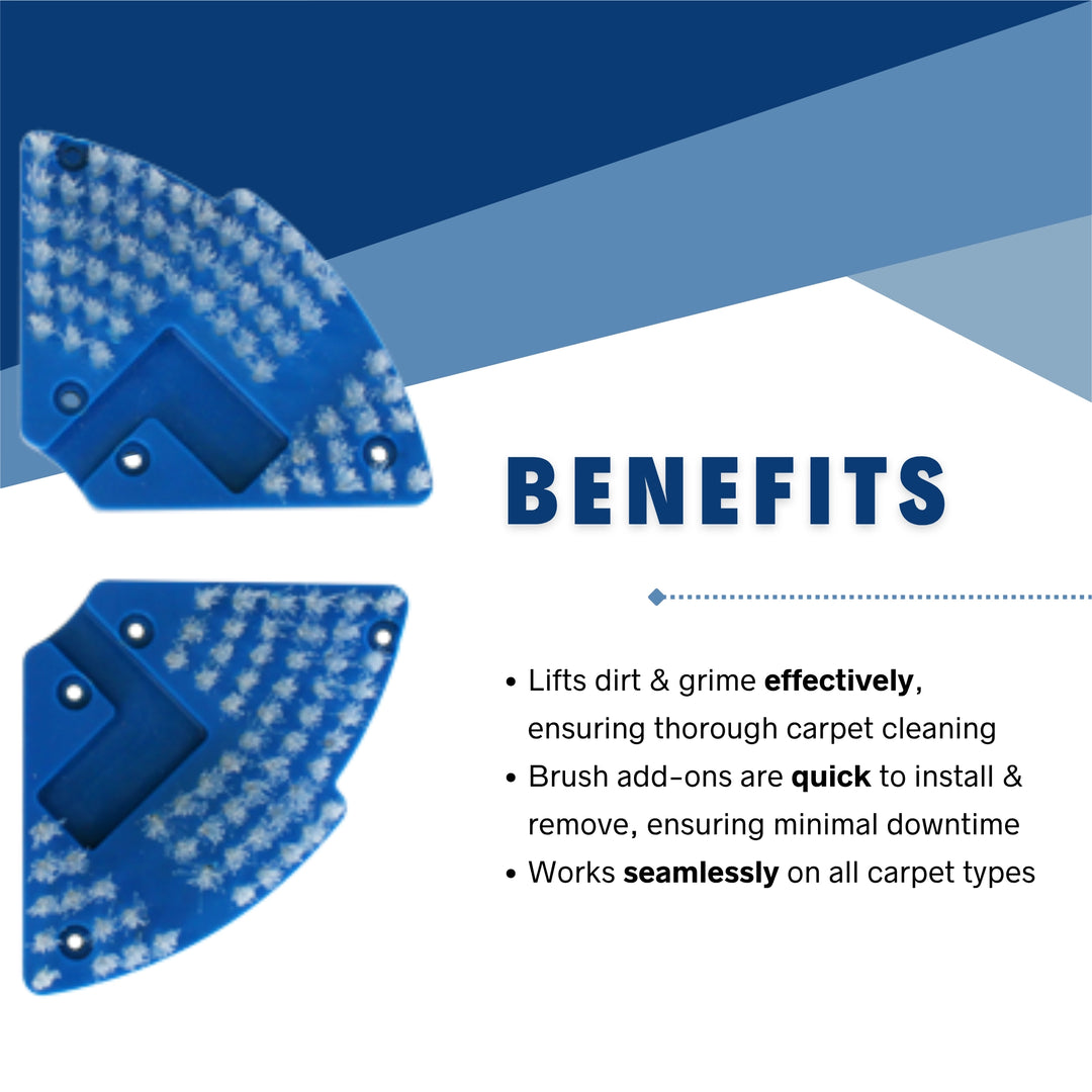 Mytee carpet brush add-ons benefits include enhanced cleaning power and easy installation
