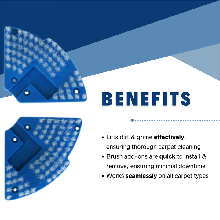 Mytee carpet brush add-ons benefits include enhanced cleaning power and easy installation
