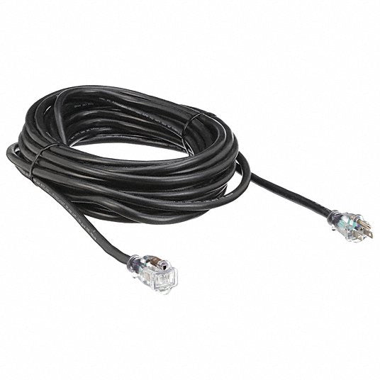 Front-facing image of the Mytee 25' extension cord neatly coiled
