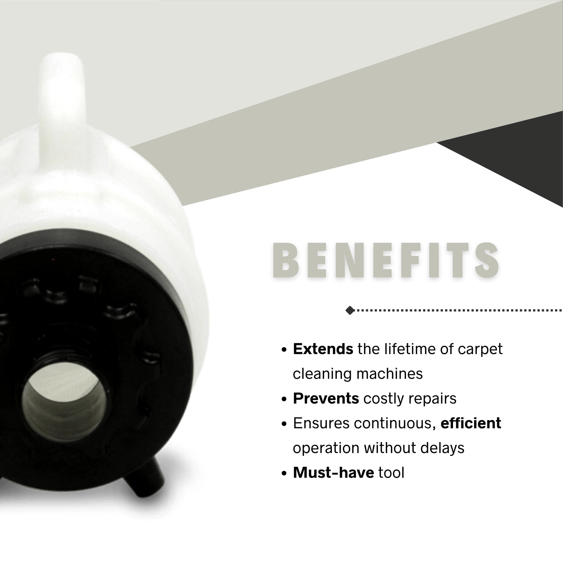 Mytee F200B Lint Hog benefits include extended equipment life and reduced maintenance downtime
