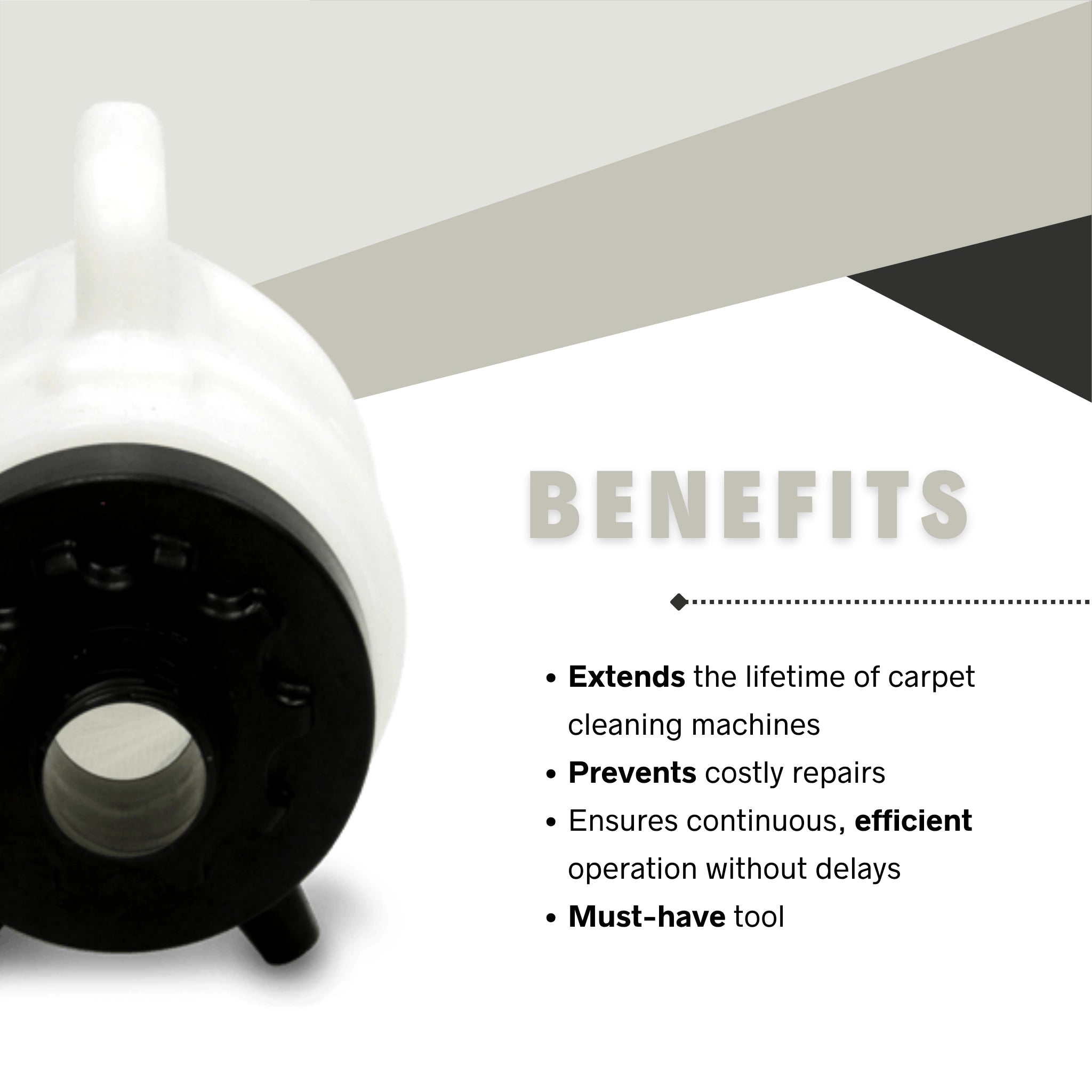 Mytee F200B Lint Hog benefits include extended equipment life and reduced maintenance downtime
