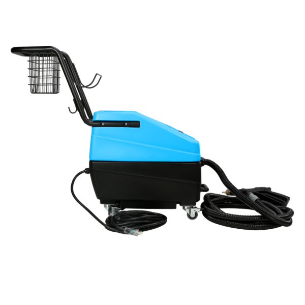 Right side profile of the Mytee Vapor Steamer highlighting hose storage and handle
