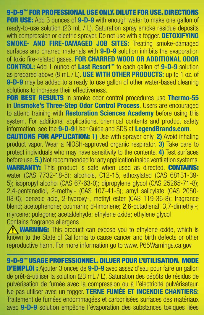 Side view showing product info label on the bottle
