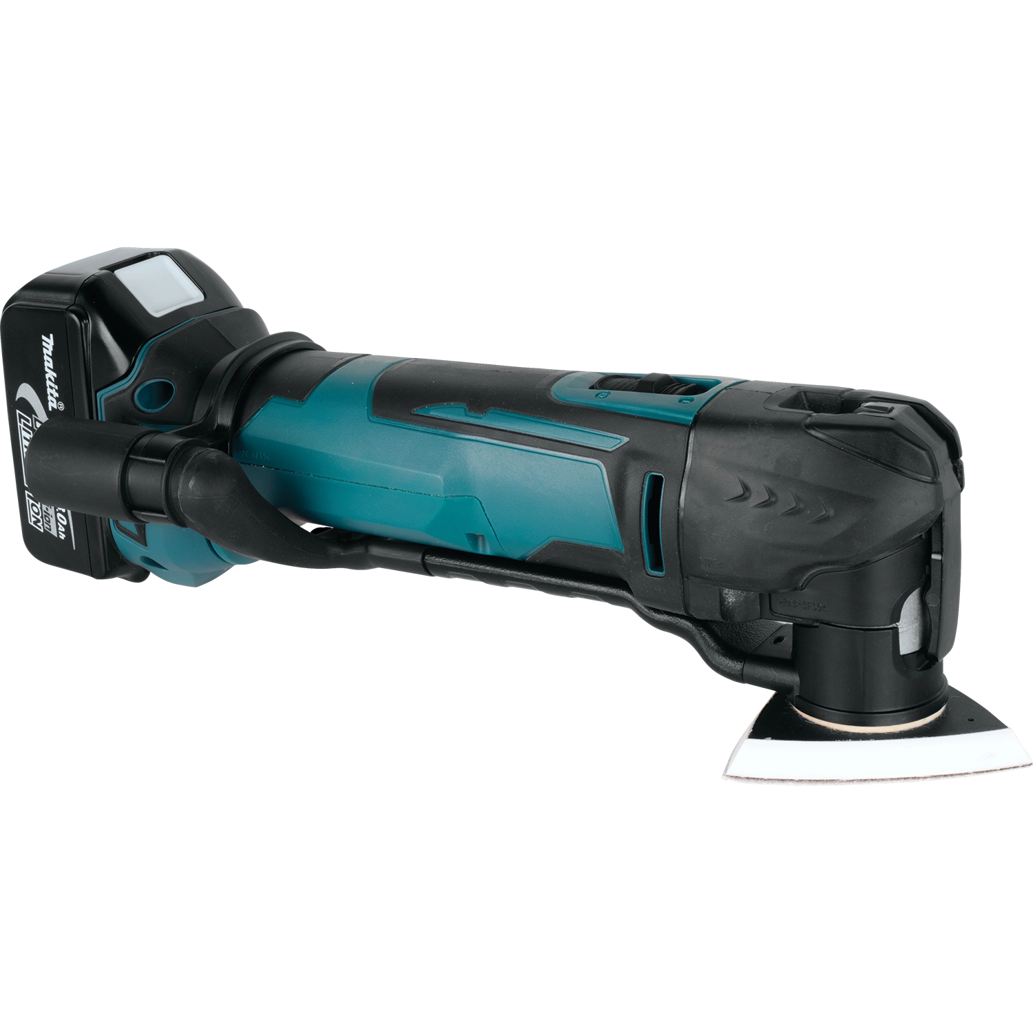 dust extraction kit fully installed on makita multi-tool ready for operation
