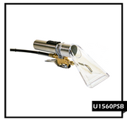 PMF clear head upholstery tool with internal spray for precise cleaning