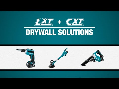 Jobsite footage showing Makita drywall saw connected to vacuum

